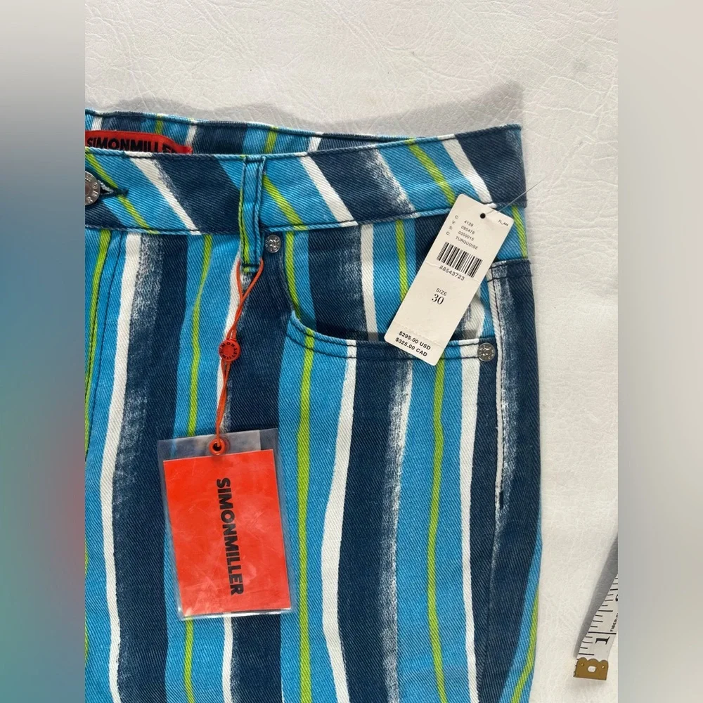 ANTHROPOLOGIE SIMON MILLER ASTRO HIGH-RIZE WIDE LEG JEANS BLUE SIZE 30 NWT - Picture 14 of 15